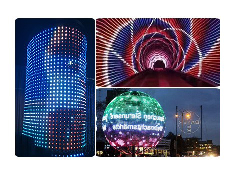 Customized Mesh Flexible LED Curtain Display
