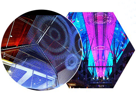 Customized Mesh Flexible LED Curtain Display