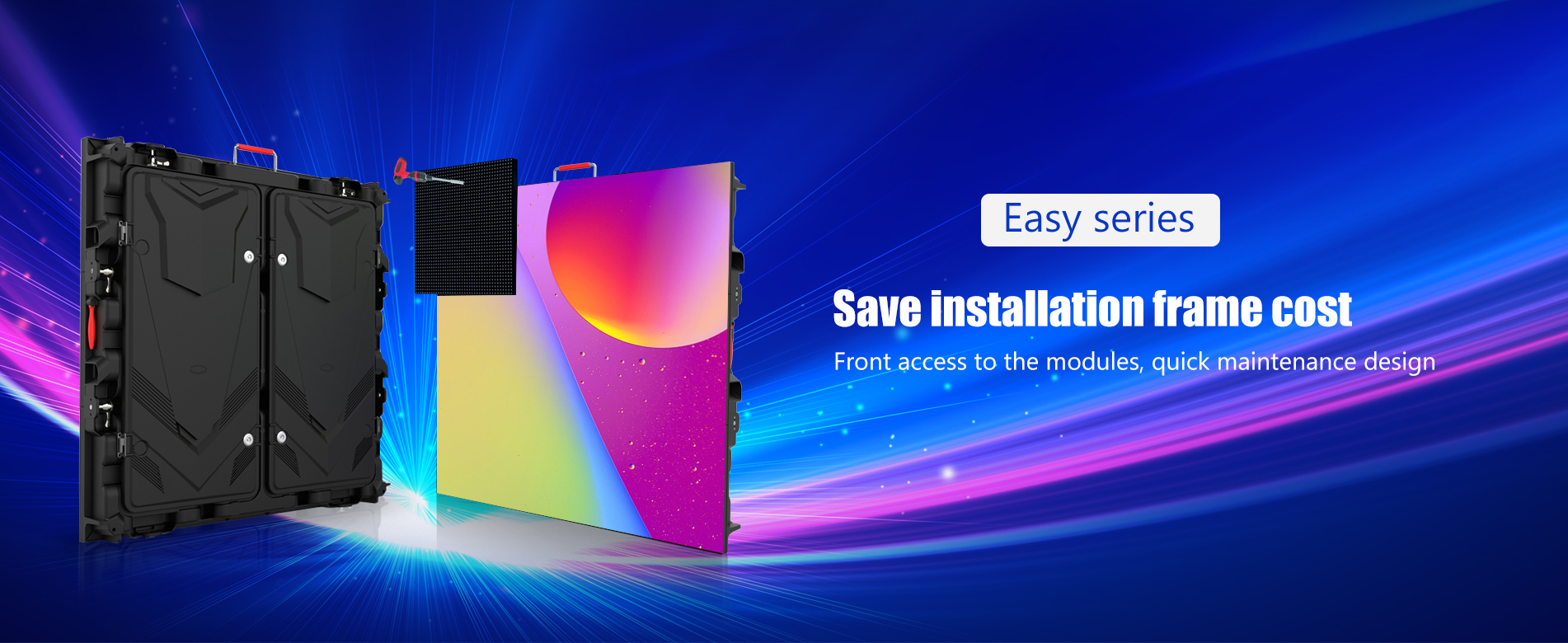 Front maintenance LED display