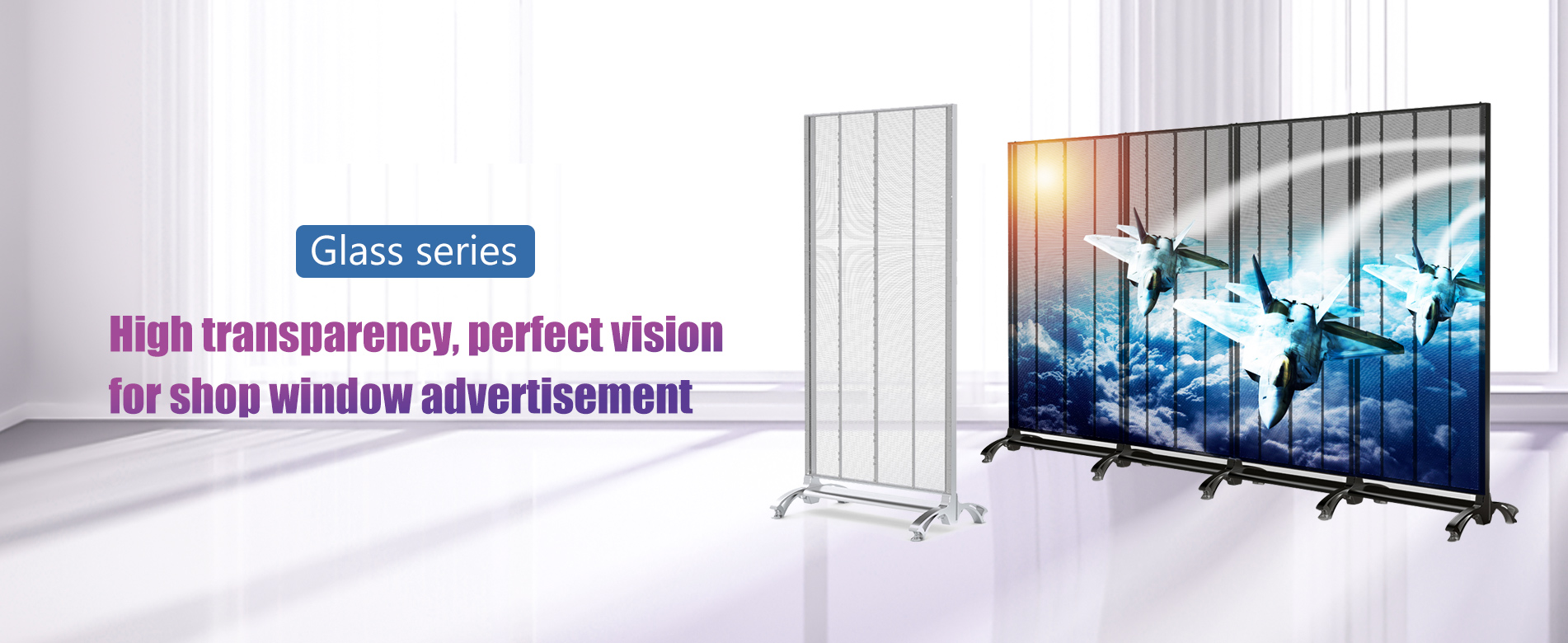 Glass LED display